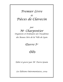 Partition , La Cécile, Premier Livre de Pièces de Clavecin, Op. 1