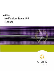 Notification Server 5.5 Tutorial