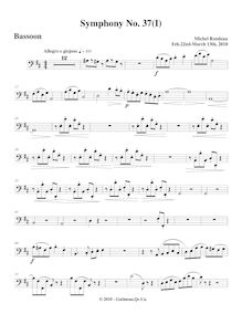 Partition basson, Symphony No.37, D major, Rondeau, Michel