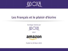 Etude : les Français et l écriture, véritable histoire d amour (Amazon)
