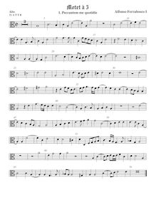 Partition ténor viole de gambe 1, alto clef, Motets, Ferrabosco Sr., Alfonso