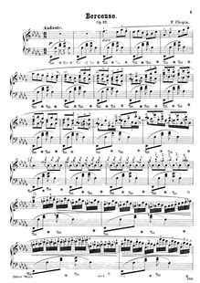 Partition complète (filter), Berceuse, D♭ major, Chopin, Frédéric