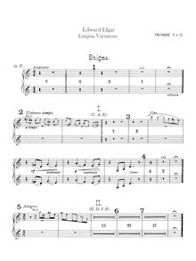 Partition trompette 1/2, 3 (en F), Variations on an Original Theme, Op.36