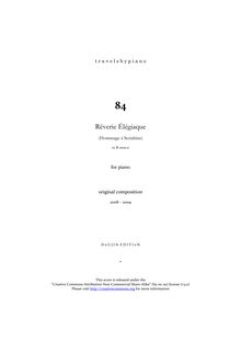 Partition complète, Rêverie élégiaque, Hommage à Scriabine, B minor