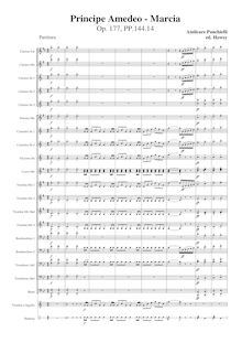 Partition complète, Marcia - Principe Amedeo, Op.177, Ponchielli, Amilcare