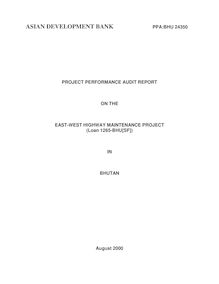 Project Performance Audit Report