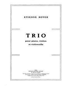 Partition de violoncelle, Piano Trio, Royer, Étienne