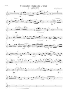 Partition parties complètes, Sonata pour flûte et guitare, Grayson, Martin