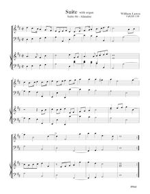 Partition Almaine VdGS No.130 - partition complète,  No.6 pour 2 violes de gambe et orgue