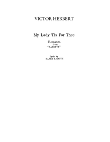 Partition complète, Babette, Comic Opera in Three Acts, Herbert, Victor