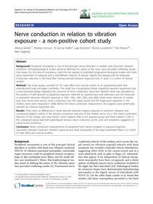 Nerve conduction in relation to vibration exposure - a non-positive cohort study