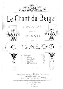 Partition complète, Nocturne No.3, Chant du Berger; Song of the Shepherd