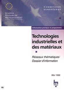 Technologies industrielles et des matériaux (BRITE-EURAM III - 1994-1998)