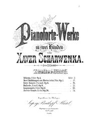 Partition complète, Scherzo, Op.4, Scharwenka, Xaver