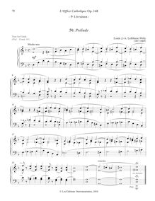 Partition 50. Prélude (D minor), L’Office Catholique, Op.148, Lefébure-Wély, Louis James Alfred