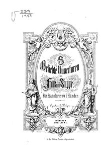 Partition complète, Die schöne Galathée, Operette in 1 Akt, Suppé, Franz von par Franz von Suppé