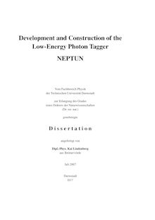 Development and construction of the low-energy photon tagger NEPTUN [Elektronische Ressource] / angefertigt von Kai Lindenberg