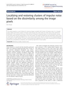 Localizing and restoring clusters of impulse noise based on the dissimilarity among the image pixels