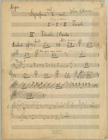 Partition harpe, Symphony No.1, Symphony No.1 in C minor, C minor
