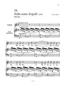 Partition complète, Nella notte d april!, Tosti, Francesco Paolo