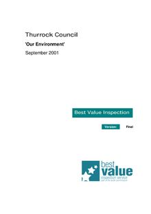 Thurrock Council -  Our Environment  Audit 2001
