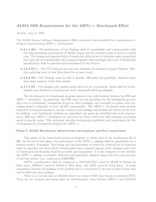 ALMA SSR Requirements for the AIPS++ Benchmark Eﬀort