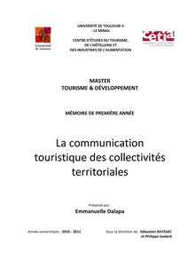 La communication touristique des collectivités territoriales