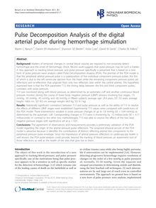 Pulse Decomposition Analysis of the digital arterial pulse during hemorrhage simulation