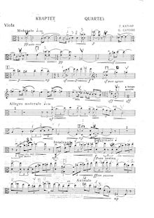 Partition de viole de gambe, Piano quatuor, Op.31, Catoire, Georgy