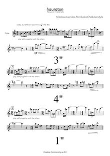 Partition flûte (doubl. piccolo), five foci pour vent quintette