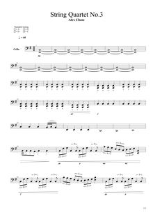 Partition , Allegro, corde quatuor No.1, E minor, Chase, Alex par Alex Chase