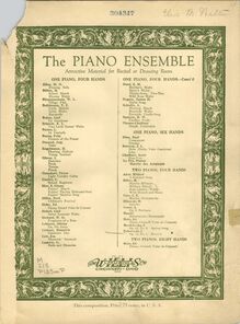 Partition couverture couleur, Humoresques de Concert, Op.14, Paderewski, Ignacy Jan