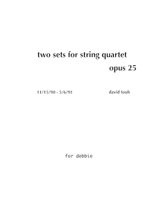 Score, two ensembles, Toub, David