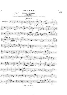 Partition viole de gambe, Octet, Octet in F major, Schubert, Franz