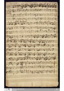 Partition complète et parties, Sonata à quadro en E minor