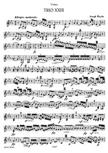 Partition de violon, 3 Piano Trios, Hob.XV:21-23, Haydn, Joseph par Joseph Haydn