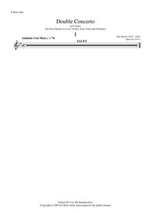Partition cor 3/4 (E), Dopel-Konzerte für Karinette (oder Violine), viole de gambe und Orchester, Op.88