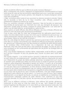 La lettre des enseignants du lycée de la Venise-Verte (Niort) au ministre Jean-Michel Blanquer
