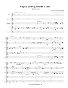 Partition compléte, Huit Pièces Brèves, Op.84, Fauré, Gabriel