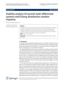 Stability analysis of second-order differential systems with Erlang distribution random impulses