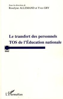 Transfert des personnels TOS de l Education nationale