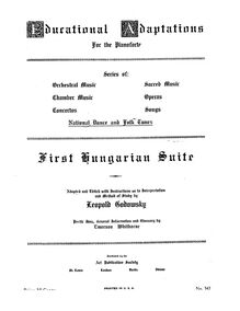 Partition complète, Hungarian  No.1, Godowsky, Leopold