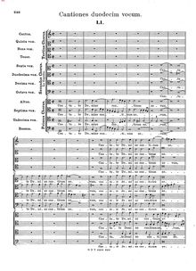 Partition concerts a 12 voci, Sacri Concentus quator, 5, 6, 7, 8, 9, 10 & 12 vocum