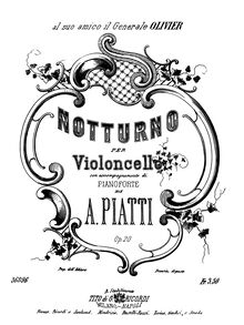Partition de piano (B/W), Notturno, Piatti, Alfredo Carlo