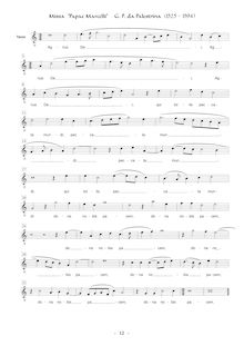 Partition ténor , partie [G2 clef], Missa Papae Marcelli, Palestrina, Giovanni Pierluigi da