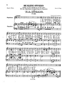 Partition complète, Die kleine Spinnerin, C major, Mozart, Wolfgang Amadeus par Wolfgang Amadeus Mozart