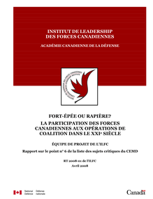 INSTITUT DE LEADERSHIP DES FORCES CANADIENNES FORT-ÉPÉE OU RAPIÈRE ...