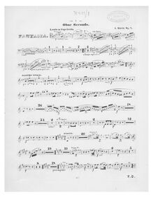 Partition hautbois 2, Fantaisie, Fantaisie pour violoncello avec orchestre ou piano