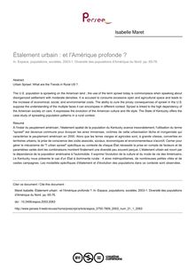 Étalement urbain : et l Amérique profonde ? - article ; n°1 ; vol.21, pg 65-76