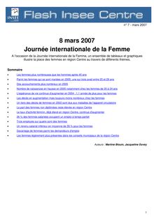 8 mars 2007Journée internationale de la femme